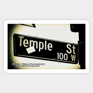 Temple Street, Los Angeles, California by Mistah Wilson Sticker
